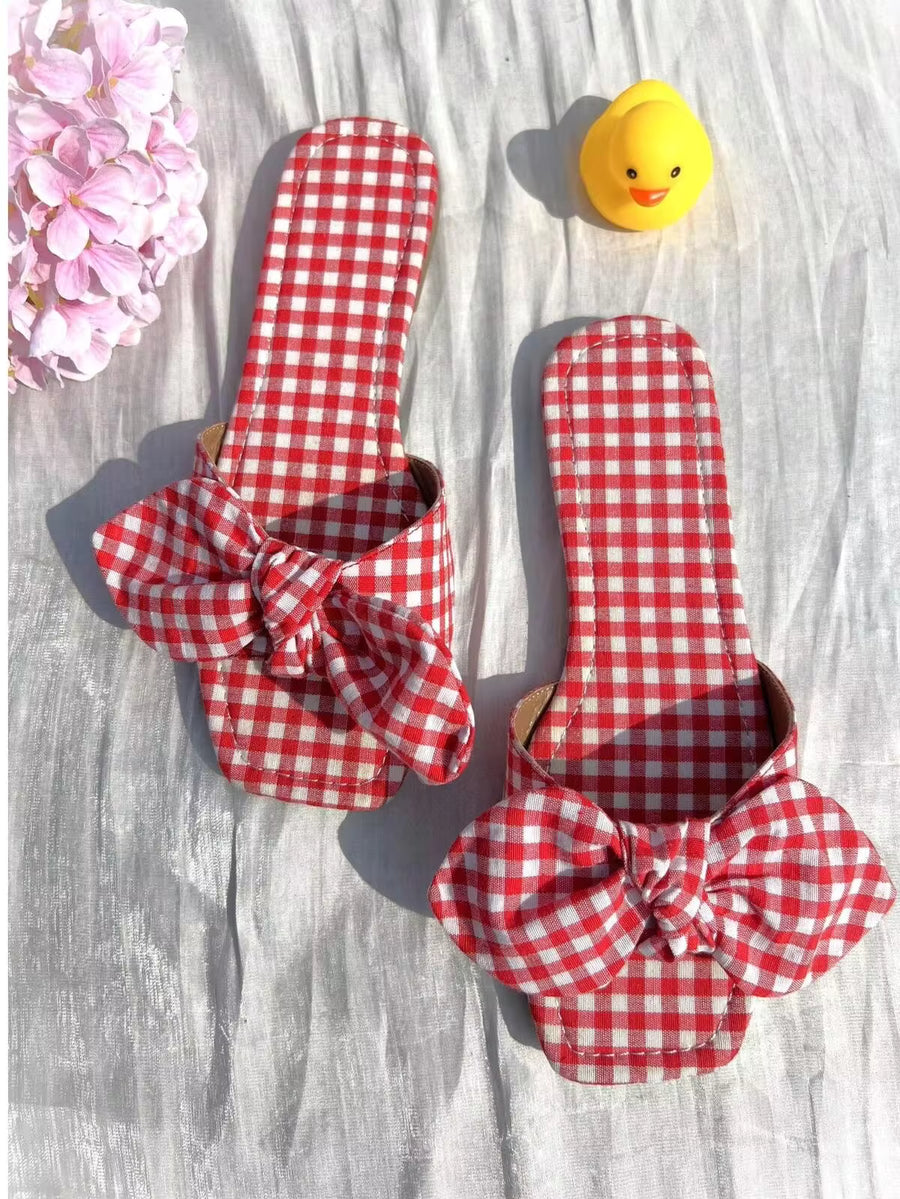 MOD 2025 New Fashion Women Flat Sandals, Simple Square Toe Casual Retro Style Ladies Slippers,Spring Summer Outfits